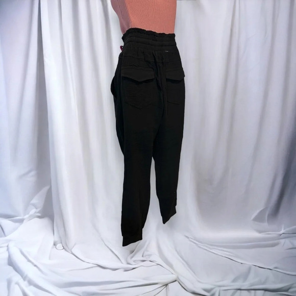 White birch cropped/petite paper bag waist joggers - Picture 9 of 11